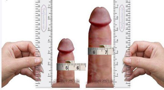 mesure du pénis pour et après l'augmentation à la maison